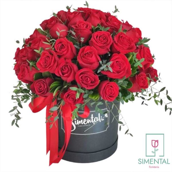 Caja Redonda 50 Rosas